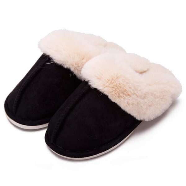 Womens Slipper Fluffy Soft Warm Slip On House Slippers,Anti-Skid Cozy Plush For Indoor Outdoor Pull-On